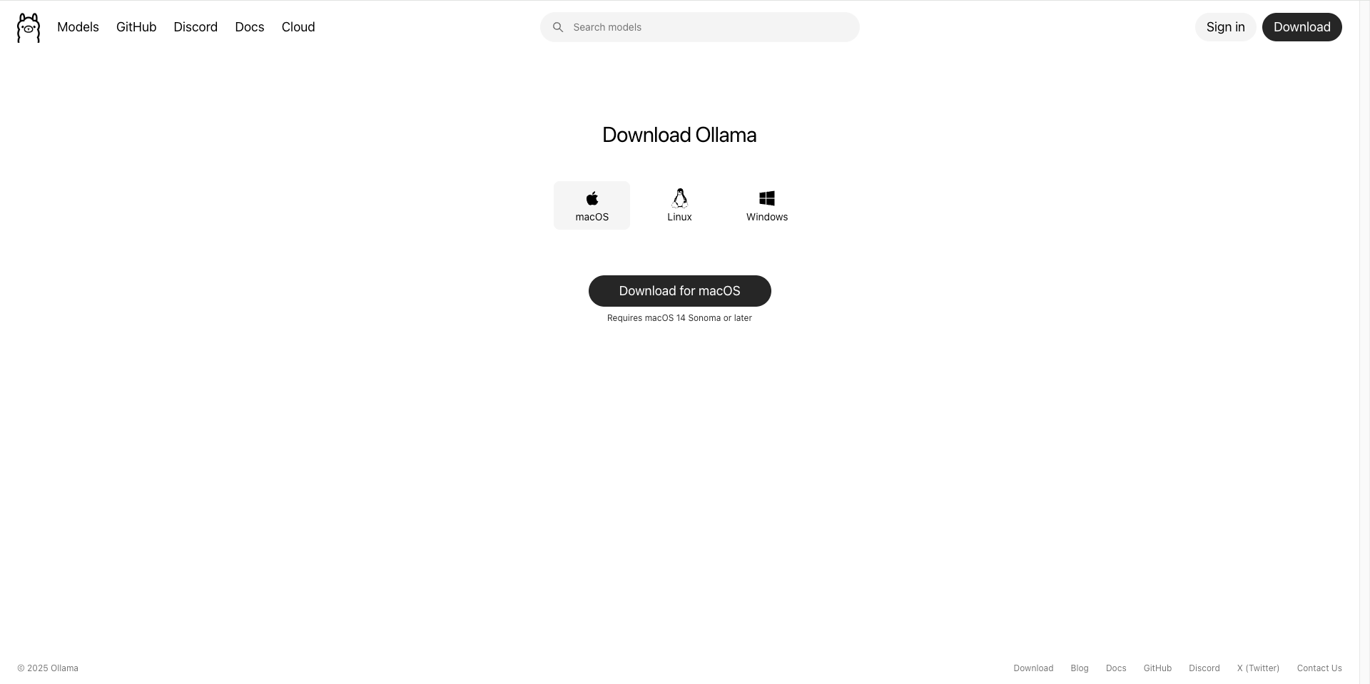 访问 Ollama 官网